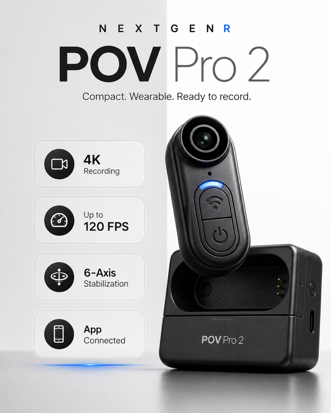 NEXTGENR POV PRO 2 — Capture Life Hands-Free