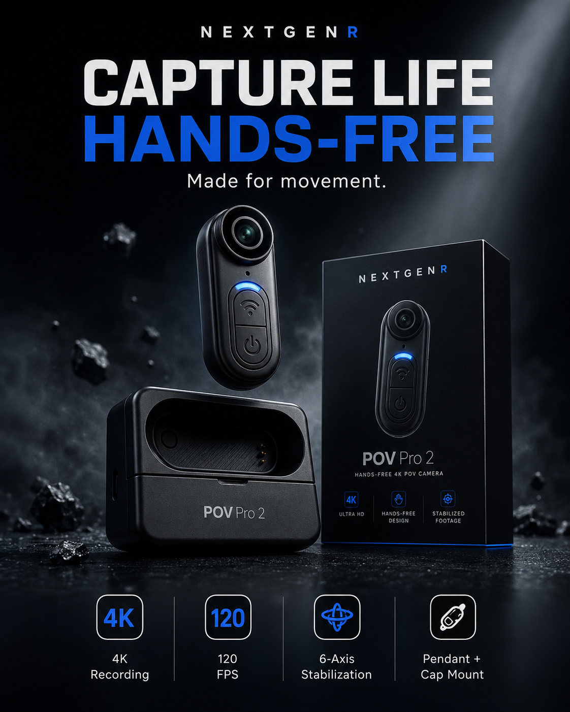 NEXTGENR POV PRO 2 — Capture Life Hands-Free